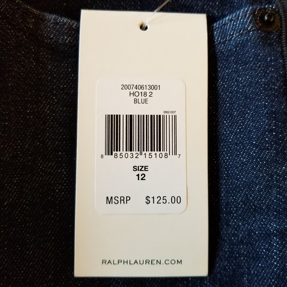 Ralph Lauren Regal Skinny Jeans Size 12 Tuxedo Stripe - Picture 4 of 16